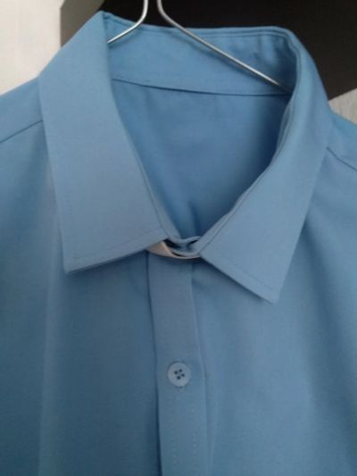 Лот: 11863690. Фото: 1. Рубашка голубая рост 158-164. Рубашки, блузки, водолазки