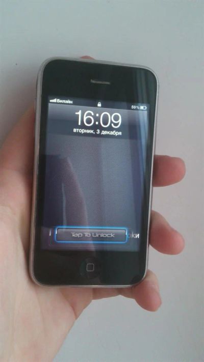 Лот: 3468589. Фото: 1. Apple Iphone 3GS 16gb Black, тема... Смартфоны
