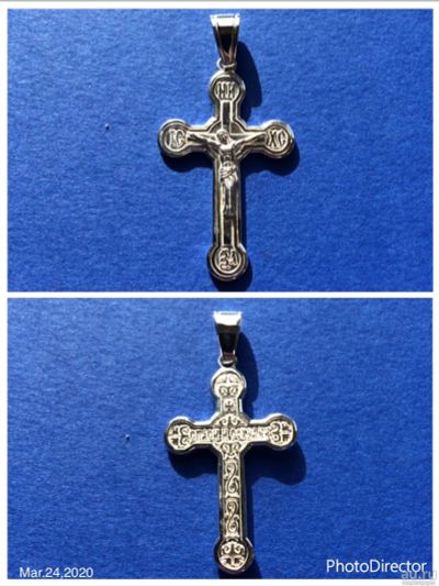 Лот: 15713560. Фото: 1. Крест (серебро),4,5гр. Кулоны, подвески