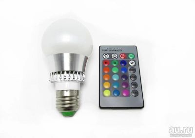 Лот: 10326885. Фото: 1. Светодиодная лампа S RGB E27 3Вт... Другое освещение