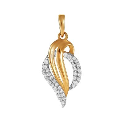 Лот: 23881784. Фото: 1. Подвеска TALANT из золота с фианитами. Кулоны, подвески