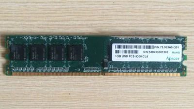 Лот: 7298870. Фото: 1. DDR2 Apacer 1GB UNB PC2-5300 CL5. Оперативная память