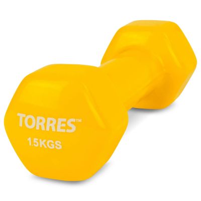 Лот: 22362269. Фото: 1. Гантель 1,5 кг Torres металл в... Гантели
