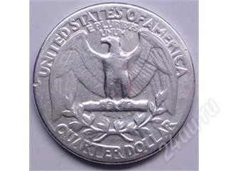 Лот: 103535. Фото: 1. США. Квотер (25 центов) 1945г... Америка