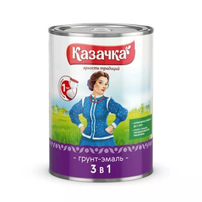 Лот: 24087472. Фото: 1. Грунт-эмаль Казачка, по ржавчине... Краски, лаки, растворитель