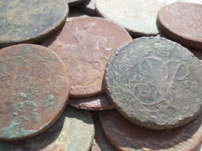 Лот: 14127443. Фото: 1. 21 монета времён Елизаветы и Екатерины... Россия до 1917 года