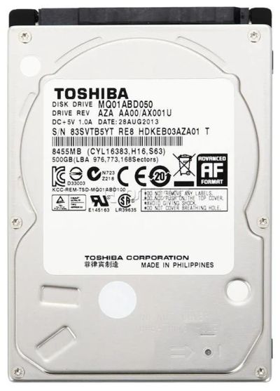Лот: 13897991. Фото: 1. 500Gb жесткий диск для ноутбука... Жёсткие диски (HDD)