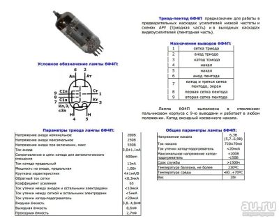 Лот: 8438341. Фото: 1. Радиолампа.Электронная лампа 6Ф4П. Электронные лампы