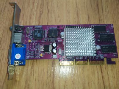 Лот: 14342163. Фото: 1. Видеокарта AGP GeForce2 MX400... Видеокарты