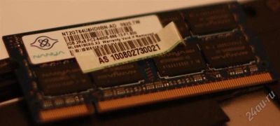 Лот: 1170371. Фото: 1. SO DIMM Nanya - 2 Gb - PC2-6400. Оперативная память
