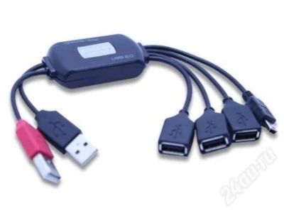 Лот: 2082298. Фото: 1. USB HUB (хаб юзби) адаптер переходник... Платы расширения, контроллеры, доп. порты