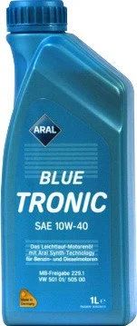 Лот: 14493438. Фото: 1. Aral BlueTronic 10W-40 1л. (Масло... Масла, жидкости