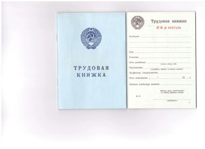 Лот: 8360263. Фото: 1. Трудовые книжки. Документы, ценные бумаги, письма