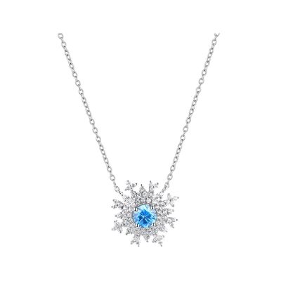 Лот: 23845875. Фото: 1. Серебряное колье с фианитами и... Цепочки