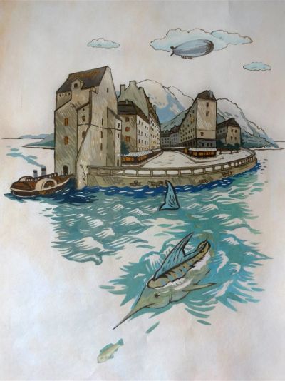 Лот: 5450361. Фото: 1. Картина "пейзаж с морем". Картины, рисунки