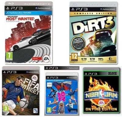 Лот: 1774006. Фото: 1. Most Wanted+Dirt3+FIFA Street... Игры для консолей