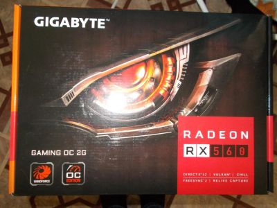 Лот: 11218919. Фото: 1. Gigabyte Radeon RX 560 (1024... Видеокарты