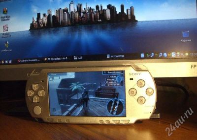Лот: 194090. Фото: 1. PSP Ice silver прошивка 5.50 GEN... Игровые приставки, консоли