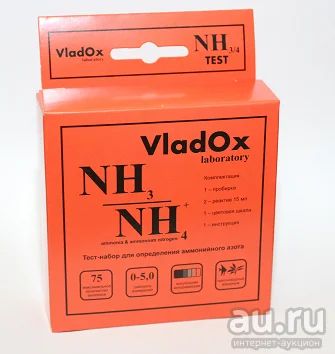 Лот: 15238940. Фото: 1. VladOx NH3/4 тест для воды (тест... Другое (аквариумистика)