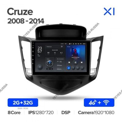 Лот: 20757878. Фото: 1. Магнитола Teyes X1 Chevrolet Cruze... Автомагнитолы