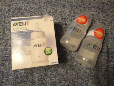 Лот: 5536677. Фото: 1. Бутылочки Avent 2 шт. 260 мл новые. Всё для кормления