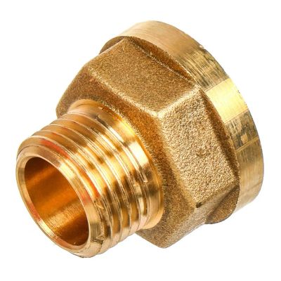 Лот: 24077583. Фото: 1. Переходник 1/2"х1", ш-г, латунь... Фитинги, подводка