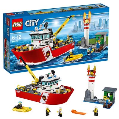 Лот: 6710370. Фото: 1. Lego City Пожарный катер. Конструкторы