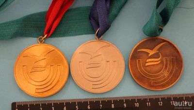 Лот: 9399959. Фото: 1. 3 тяжелые настольные медали, полный... Сувенирные