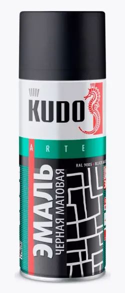 Лот: 12943323. Фото: 1. Краска-спрей Kudo KU-1102 черная... Краски, лаки, растворитель