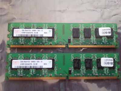 Лот: 5388277. Фото: 1. Hynix 4Gb (2 планки по 2gb DDR2... Оперативная память