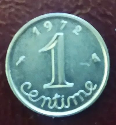 Лот: 19496867. Фото: 1. Франция 1 сантим 1972 KM# 928... Европа
