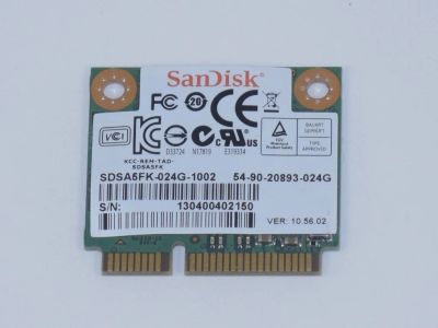 Лот: 6480497. Фото: 1. SSD SanDisk 24Gb mSATA, короткий. SSD-накопители