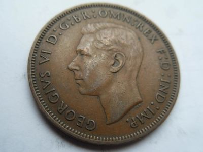 Лот: 10261877. Фото: 1. Великобритания 1 пенни 1946. Великобритания и острова