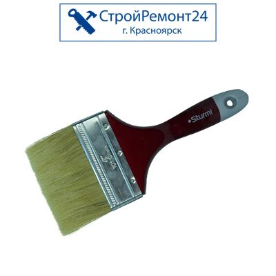Лот: 25136297. Фото: 1. Плоская кисть Sturm! Profi, натуральная... Ручной инструмент
