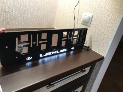 Лот: 11407812. Фото: 1. Рамка номерного знака Lexus (Led-подсветка... Детали тюнинга