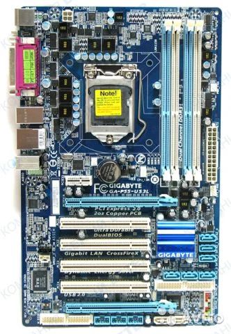 Лот: 4860233. Фото: 1. Материнская плата Gigabyte GA-P55-US3L. Материнские платы