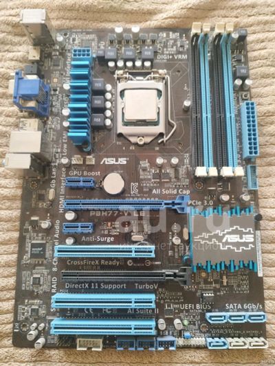 Лот: 19842085. Фото: 1. Intel Core i7-3770K + Asus P8H77-V... Комплекты запчастей