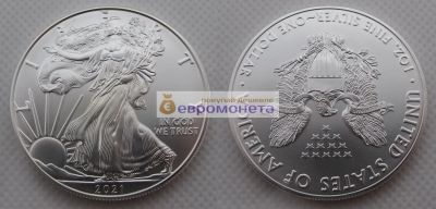 Лот: 19481075. Фото: 1. США 1 доллар 2021 год Американский... Америка