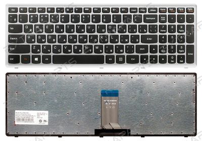 Лот: 15962964. Фото: 1. Клавиатура LENOVO Z710 (RU) серебро. Клавиатуры для ноутбуков