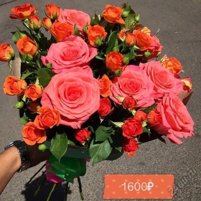 Лот: 5692929. Фото: 1. Интресный, нежный букет ;). Свежие цветы