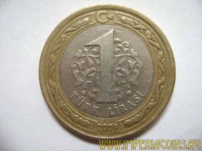 Лот: 2505994. Фото: 1. 1 турецкая лира. Азия