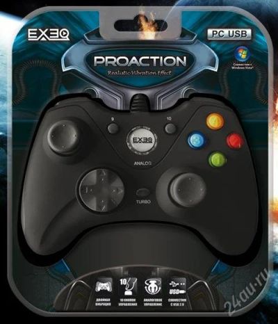Лот: 979041. Фото: 1. Геймпад беспроводной EXEQ PROAction... Рули, джойстики