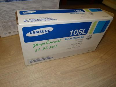 Лот: 3334966. Фото: 1. Картридж Samsung MLT-D105L оригинальный... Картриджи, расходные материалы