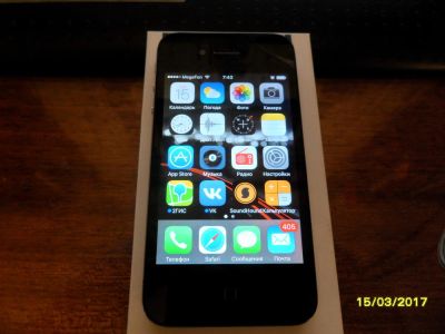 Лот: 9229419. Фото: 1. iPhone 4s 16Gb аккумулятор заменен. Смартфоны