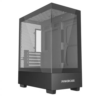 Лот: 24999183. Фото: 1. Корпус mATX Б_БП Powercase Vision... Корпуса, блоки питания