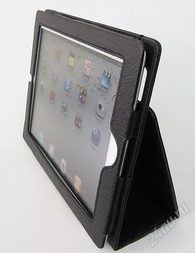 Лот: 939847. Фото: 1. Кожаный чехол для ipad ipad2 черный... Чехлы, бамперы