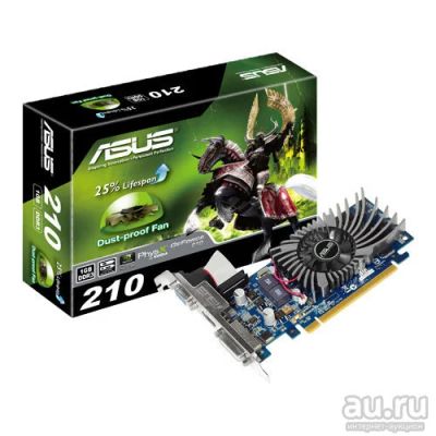 Лот: 8998148. Фото: 1. Видеокарта ASUS GeForce GT210... Видеокарты