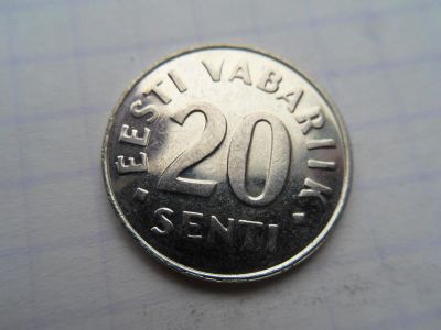 Лот: 9961487. Фото: 1. Эстония 20 сентов 1999. Европа