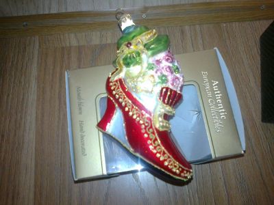 Лот: 4758056. Фото: 1. Новогодняя игрушка туфелька!. Гирлянды, шарики, новогодние аксессуары