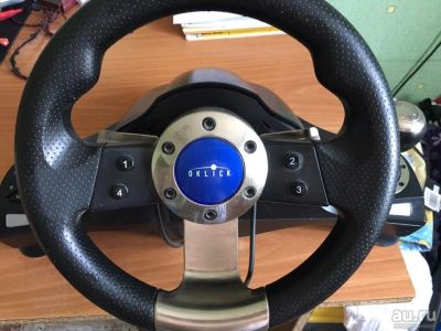 Лот: 13437021. Фото: 1. Игровой Руль Oklick. Рули, джойстики